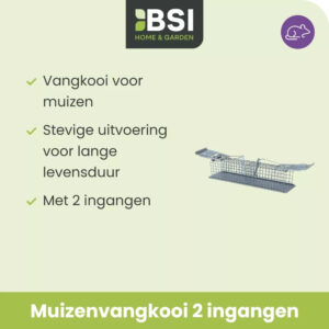 BSI muizenvangkooi metaal 2 ingangen