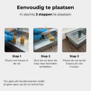 Unpest muizen inloopval metaal (rechthoek)