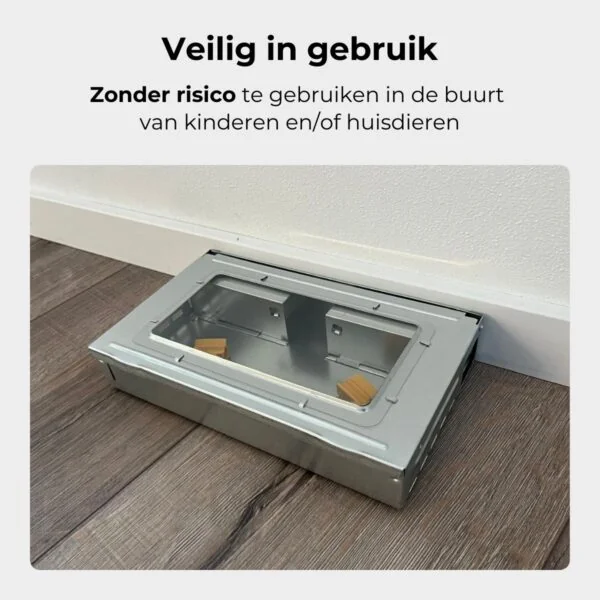 Unpest muizen inloopval metaal (rechthoek)