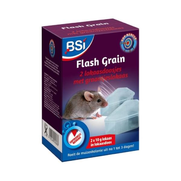 BSI Flash Grain 2 x 10 gr met 2 muizenlokdoosjes