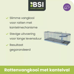 BSI rattenvangkooi metaal 1 ingang