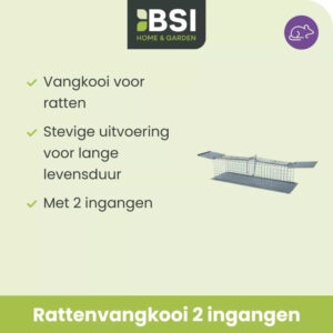 BSI rattenvangkooi metaal 2 ingangen