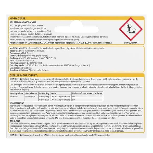KB Home Defense muizengranen Magik Grain met muizenlokdoos