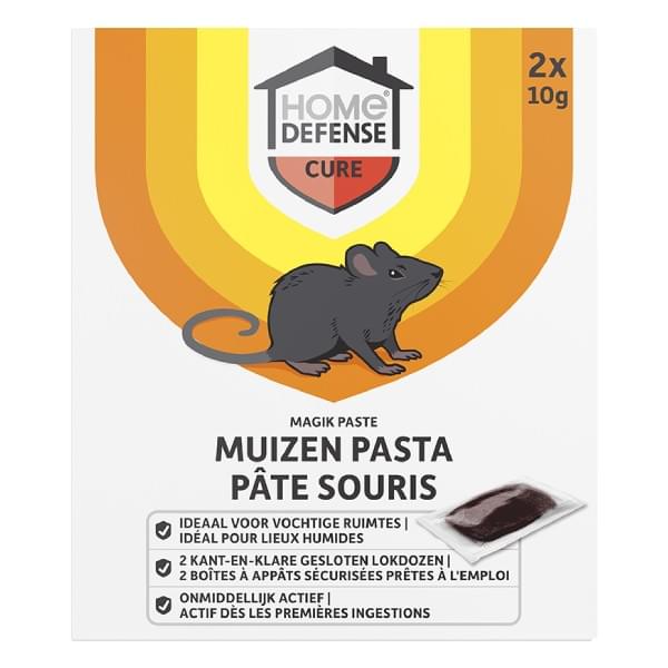 Home Defense muizenpasta Magik Paste met muizenlokdoos (2 stuks)