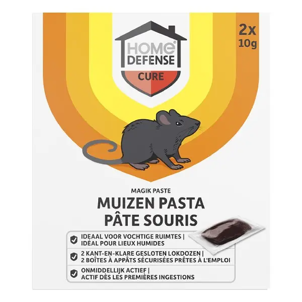 Home Defense muizenpasta Magik Paste met muizenlokdoos (2 stuks)