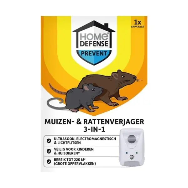 Home Defense muizen- en rattenverjager 220 m²