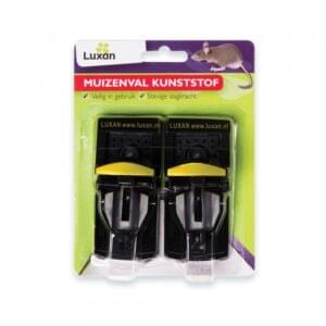Luxan muizenval/muizenklem kunsstof (2 stuks)