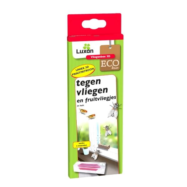 Luxan Eco vliegenbox tegen vliegen en fruitvliegjes