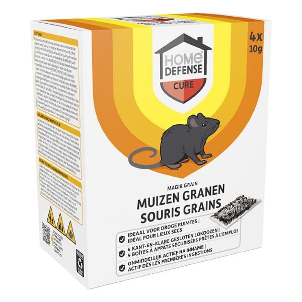Home Defense muizengranen Magik Grain met muizenlokdoos (4 stuks) Home Defense muizengranen Magik Grain met muizenlokdoos (4 stuks)