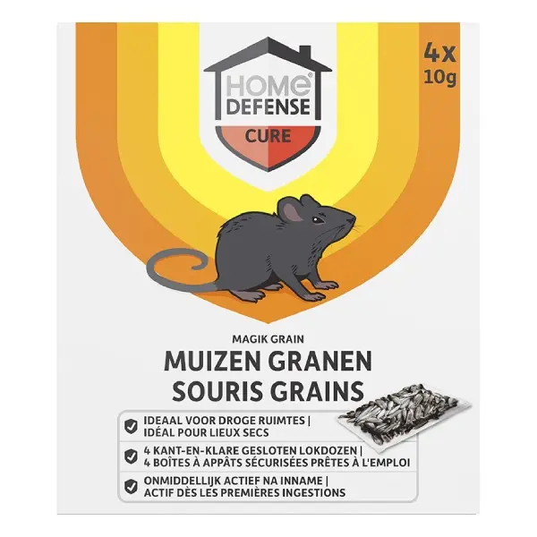 Home Defense muizenpasta Magik Paste met muizenlokdoos (4 stuks)