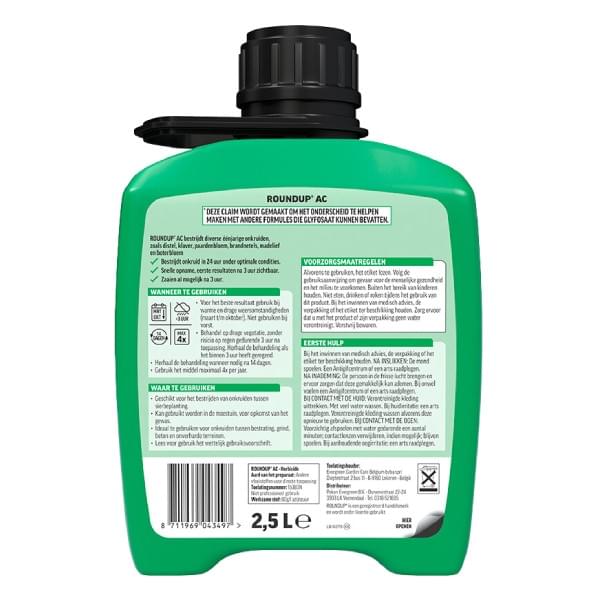 Roundup AC Totaal Onkruidvrij Kant & Klaar Drukspuit Navulling (2500 ml)