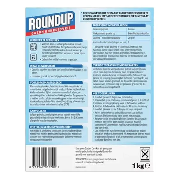 Roundup Gazon Onkruidvrij (1000 gram)