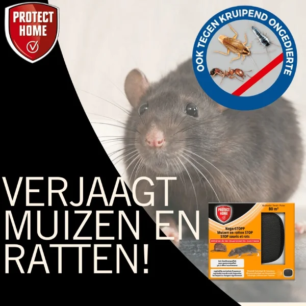 Protect Home Ultrasonic verjager Muis en Rat (80 m²)