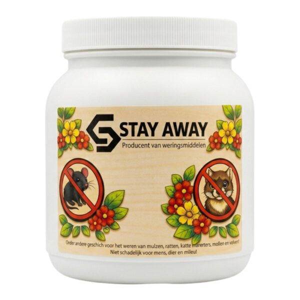 Stay Away Katoengranulaat tegen Muizen (1100 ml) Stay Away Katoengranulaat tegen Muizen (1100 ml)