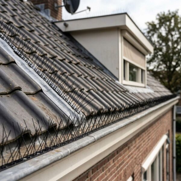 Unpest RVS vogelpinnen/duivenpinnen 3-pins zwart