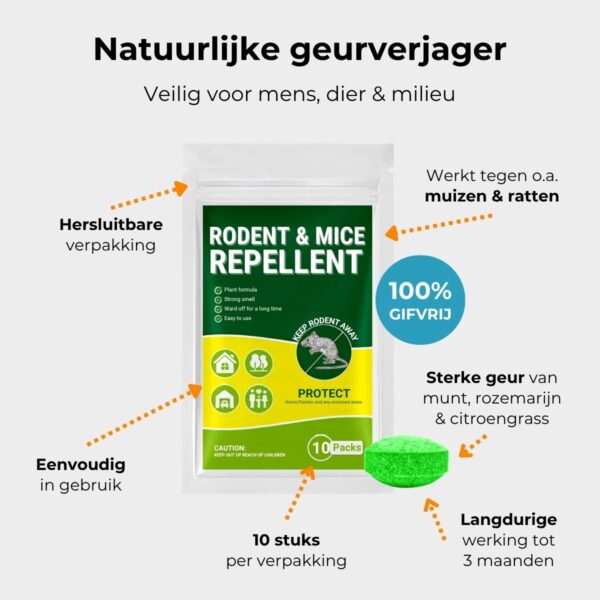 Unpest natuurlijke geurverjager met pepermuntolie tegen muizen & ratten