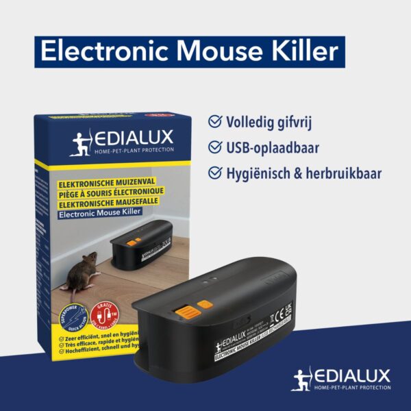 Edialux Oplaadbare Elektronsiche Muizenval Electronic Mouse Killer