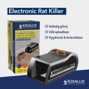 Edialux Oplaadbare Elektronsiche Rattenval Electronic Rat Killer