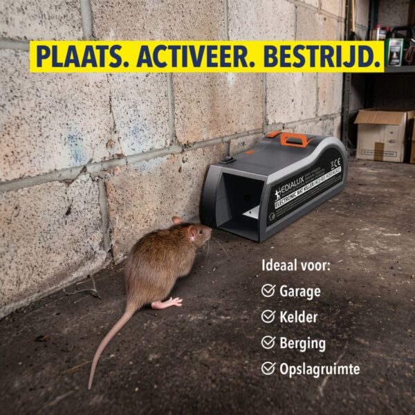 Edialux Oplaadbare Elektronsiche Rattenval Electronic Rat Killer